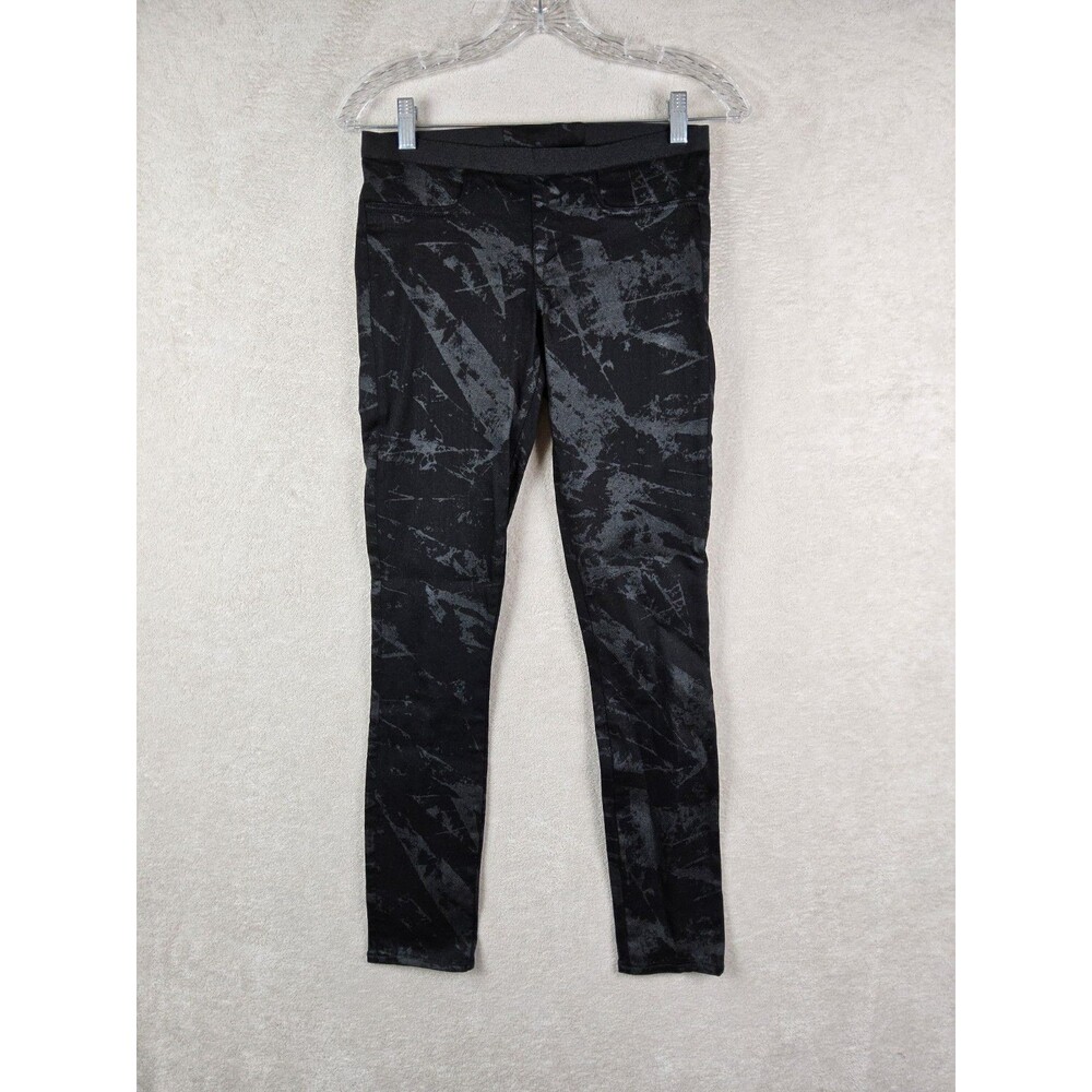 Helmut Lang Women's Pull On Printed Black Denim Jeans Size 25